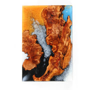 Load image into Gallery viewer, Jeezi Handmade Multipurpose C Table/ End Table, Mobile Sofa Side End Table, Solid Wood Living Room End Table, Resin Art Wall Decor 12