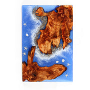 Load image into Gallery viewer, Jeezi Handmade Multipurpose C Table/ End Table, Mobile Sofa Side End Table, Solid Wood Living Room End Table, Resin Art Wall Decor 16