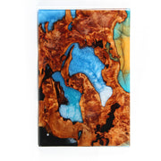 Load image into Gallery viewer, Jeezi Handmade Multipurpose C Table/ End Table, Mobile Sofa Side End Table, Solid Wood Living Room End Table, Resin Art Wall Decor 17