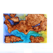 Load image into Gallery viewer, Jeezi Handmade Multipurpose C Table/ End Table, Mobile Sofa Side End Table, Solid Wood Living Room End Table, Resin Art Wall Decor 25