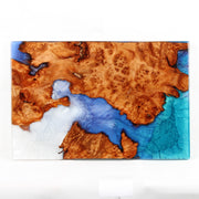 Load image into Gallery viewer, Jeezi Handmade Multipurpose C Table/ End Table, Mobile Sofa Side End Table, Solid Wood Living Room End Table, Resin Art Wall Decor 04