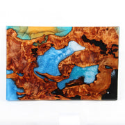 Load image into Gallery viewer, Jeezi Handmade Multipurpose C Table/ End Table, Mobile Sofa Side End Table, Solid Wood Living Room End Table, Resin Art Wall Decor 17