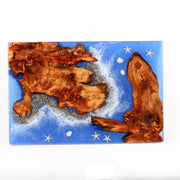 Load image into Gallery viewer, Jeezi Handmade Multipurpose C Table/ End Table, Mobile Sofa Side End Table, Solid Wood Living Room End Table, Resin Art Wall Decor 16