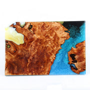 Load image into Gallery viewer, Jeezi Handmade Multipurpose C Table/ End Table, Mobile Sofa Side End Table, Solid Wood Living Room End Table, Resin Art Wall Decor 18