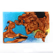 Load image into Gallery viewer, Jeezi Handmade Multipurpose C Table/ End Table, Mobile Sofa Side End Table, Solid Wood Living Room End Table, Resin Art Wall Decor 07