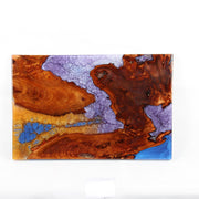 Load image into Gallery viewer, Jeezi Handmade Multipurpose C Table/ End Table, Mobile Sofa Side End Table, Solid Wood Living Room End Table, Resin Art Wall Decor 26