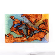 Load image into Gallery viewer, Jeezi Handmade Multipurpose C Table/ End Table, Mobile Sofa Side End Table, Solid Wood Living Room End Table, Resin Art Wall Decor 14