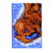 Load image into Gallery viewer, Jeezi Handmade Multipurpose C Table/ End Table, Mobile Sofa Side End Table, Solid Wood Living Room End Table, Resin Art Wall Decor 02