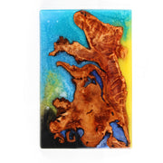 Load image into Gallery viewer, Jeezi Handmade Multipurpose C Table/ End Table, Mobile Sofa Side End Table, Solid Wood Living Room End Table, Resin Art Wall Decor 24