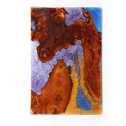 Load image into Gallery viewer, Jeezi Handmade Multipurpose C Table/ End Table, Mobile Sofa Side End Table, Solid Wood Living Room End Table, Resin Art Wall Decor 26