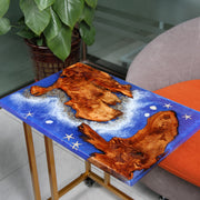 Load image into Gallery viewer, Jeezi Handmade Multipurpose C Table/ End Table, Mobile Sofa Side End Table, Solid Wood Living Room End Table, Resin Art Wall Decor 16