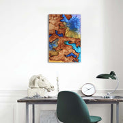 Load image into Gallery viewer, Jeezi Handmade Multipurpose C Table/ End Table, Mobile Sofa Side End Table, Solid Wood Living Room End Table, Resin Art Wall Decor 03