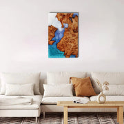 Load image into Gallery viewer, Jeezi Handmade Multipurpose C Table/ End Table, Mobile Sofa Side End Table, Solid Wood Living Room End Table, Resin Art Wall Decor 04