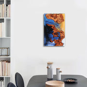 Load image into Gallery viewer, Jeezi Handmade Multipurpose C Table/ End Table, Mobile Sofa Side End Table, Solid Wood Living Room End Table, Resin Art Wall Decor 23