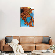 Load image into Gallery viewer, Jeezi Handmade Multipurpose C Table/ End Table, Mobile Sofa Side End Table, Solid Wood Living Room End Table, Resin Art Wall Decor 07