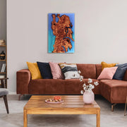 Load image into Gallery viewer, Jeezi Handmade Multipurpose C Table/ End Table, Mobile Sofa Side End Table, Solid Wood Living Room End Table, Resin Art Wall Decor 06