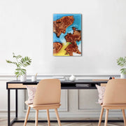 Load image into Gallery viewer, Jeezi Handmade Multipurpose C Table/ End Table, Mobile Sofa Side End Table, Solid Wood Living Room End Table, Resin Art Wall Decor 05