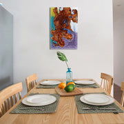 Load image into Gallery viewer, Jeezi Handmade Multipurpose C Table/ End Table, Mobile Sofa Side End Table, Solid Wood Living Room End Table, Resin Art Wall Decor 22