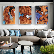 Load image into Gallery viewer, Jeezi Handmade Multipurpose C Table/ End Table, Mobile Sofa Side End Table, Solid Wood Living Room End Table, Resin Art Wall Decor 09