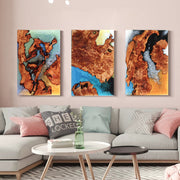 Load image into Gallery viewer, Jeezi Handmade Multipurpose C Table/ End Table, Mobile Sofa Side End Table, Solid Wood Living Room End Table, Resin Art Wall Decor 18