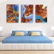 Load image into Gallery viewer, Jeezi Handmade Multipurpose C Table/ End Table, Mobile Sofa Side End Table, Solid Wood Living Room End Table, Resin Art Wall Decor 16