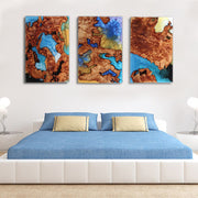 Load image into Gallery viewer, Jeezi Handmade Multipurpose C Table/ End Table, Mobile Sofa Side End Table, Solid Wood Living Room End Table, Resin Art Wall Decor 03