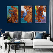 Load image into Gallery viewer, Jeezi Handmade Multipurpose C Table/ End Table, Mobile Sofa Side End Table, Solid Wood Living Room End Table, Resin Art Wall Decor 04