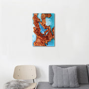 Load image into Gallery viewer, Jeezi Handmade Multipurpose C Table/ End Table, Mobile Sofa Side End Table, Solid Wood Living Room End Table, Resin Art Wall Decor 19