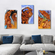 Load image into Gallery viewer, Jeezi Handmade Multipurpose C Table/ End Table, Mobile Sofa Side End Table, Solid Wood Living Room End Table, Resin Art Wall Decor 02