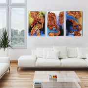 Load image into Gallery viewer, Jeezi Handmade Multipurpose C Table/ End Table, Mobile Sofa Side End Table, Solid Wood Living Room End Table, Resin Art Wall Decor 15