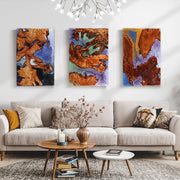 Load image into Gallery viewer, Jeezi Handmade Multipurpose C Table/ End Table, Mobile Sofa Side End Table, Solid Wood Living Room End Table, Resin Art Wall Decor 08