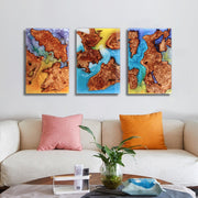 Load image into Gallery viewer, Jeezi Handmade Multipurpose C Table/ End Table, Mobile Sofa Side End Table, Solid Wood Living Room End Table, Resin Art Wall Decor 05