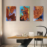 Load image into Gallery viewer, Jeezi Handmade Multipurpose C Table/ End Table, Mobile Sofa Side End Table, Solid Wood Living Room End Table, Resin Art Wall Decor 24