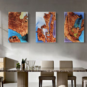 Load image into Gallery viewer, Jeezi Handmade Multipurpose C Table/ End Table, Mobile Sofa Side End Table, Solid Wood Living Room End Table, Resin Art Wall Decor 28