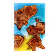 Load image into Gallery viewer, Jeezi Handmade Multipurpose C Table/ End Table, Mobile Sofa Side End Table, Solid Wood Living Room End Table, Resin Art Wall Decor 05