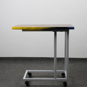 Load image into Gallery viewer, Jeezi Handmade Multipurpose C Table/ End Table, Mobile Sofa Side End Table, Solid Wood Living Room End Table, Resin Art Wall Decor 13