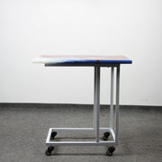 Load image into Gallery viewer, Jeezi Handmade Multipurpose C Table/ End Table, Mobile Sofa Side End Table, Solid Wood Living Room End Table, Resin Art Wall Decor 28