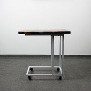 Load image into Gallery viewer, Jeezi Handmade Multipurpose C Table/ End Table, Mobile Sofa Side End Table, Solid Wood Living Room End Table, Resin Art Wall Decor 09