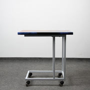 Load image into Gallery viewer, Jeezi Handmade Multipurpose C Table/ End Table, Mobile Sofa Side End Table, Solid Wood Living Room End Table, Resin Art Wall Decor 23