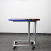 Load image into Gallery viewer, Jeezi Handmade Multipurpose C Table/ End Table, Mobile Sofa Side End Table, Solid Wood Living Room End Table, Resin Art Wall Decor 16