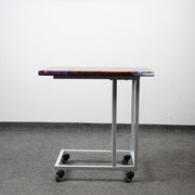 Load image into Gallery viewer, Jeezi Handmade Multipurpose C Table/ End Table, Mobile Sofa Side End Table, Solid Wood Living Room End Table, Resin Art Wall Decor 27