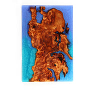 Load image into Gallery viewer, Jeezi Handmade Multipurpose C Table/ End Table, Mobile Sofa Side End Table, Solid Wood Living Room End Table, Resin Art Wall Decor 06