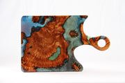 Load image into Gallery viewer, Jeezi Handmade Resin Deli Board, Charcuterie Board, Real Wood Epoxy Resin Cutting Board, Cheese Board, Handle Pizza Board 11
