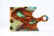 Load image into Gallery viewer, Jeezi Handmade Resin Deli Board, Charcuterie Board, Real Wood Epoxy Resin Cutting Board, Cheese Board, Handle Pizza Board 14