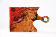 Load image into Gallery viewer, Jeezi Handmade Resin Deli Board, Charcuterie Board, Real Wood Epoxy Resin Cutting Board, Cheese Board, Handle Pizza Board 15