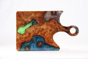 Load image into Gallery viewer, Jeezi Handmade Resin Deli Board, Charcuterie Board, Real Wood Epoxy Resin Cutting Board, Cheese Board, Handle Pizza Board 40
