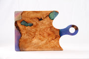 Load image into Gallery viewer, Jeezi Handmade Resin Deli Board, Charcuterie Board, Real Wood Epoxy Resin Cutting Board, Cheese Board, Handle Pizza Board 42
