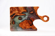 Load image into Gallery viewer, Jeezi Handmade Resin Deli Board, Charcuterie Board, Real Wood Epoxy Resin Cutting Board, Cheese Board, Handle Pizza Board 58