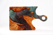 Load image into Gallery viewer, Jeezi Handmade Resin Deli Board, Charcuterie Board, Real Wood Epoxy Resin Cutting Board, Cheese Board, Handle Pizza Board 63
