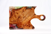 Load image into Gallery viewer, Jeezi Handmade Resin Deli Board, Charcuterie Board, Real Wood Epoxy Resin Cutting Board, Cheese Board, Handle Pizza Board 65